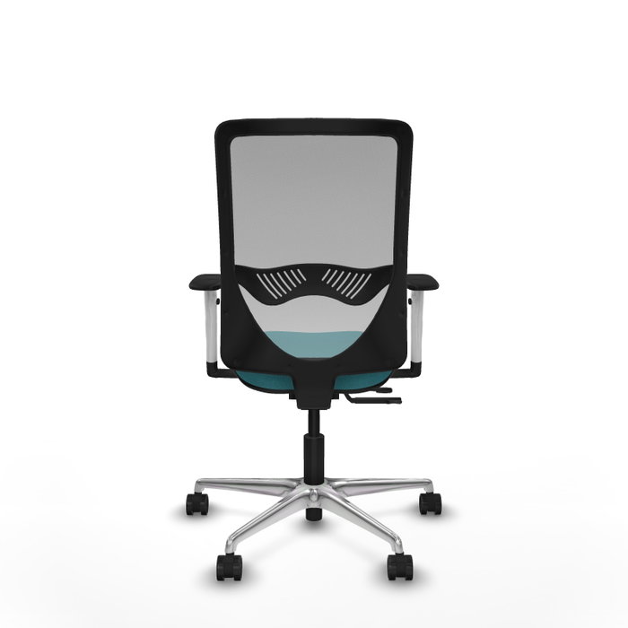 PIQUERAS Y CRESPO Silla de oficina Zulema con mecanismo Sincro/Traslack, Turquesa y Gris