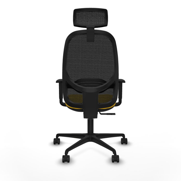 PIQUERAS Y CRESPO Silla de oficina Cilanco con mecanismo Sincro, Amarillo y Negro