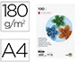 Liderpapel Cartulina A4 180g/m2 Rojo Paquete 100 Hojas