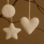 Aberto Design Set de 3 Adornos Navideños Blancos 12x12x13 cm