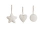 Aberto Design Set de 3 Adornos Navideños Blancos 12x12x13 cm