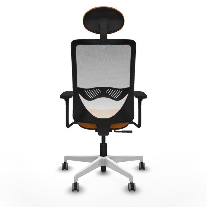 PIQUERAS Y CRESPO Silla de oficina Zulema Naranja y Blanco