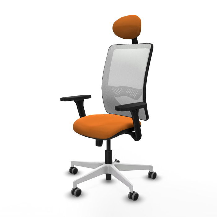 PIQUERAS Y CRESPO Silla de oficina Zulema Naranja y Blanco