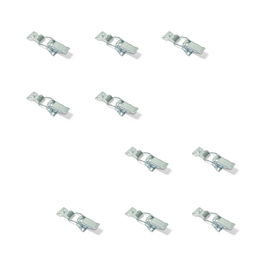 Emuca Lote de 10 cierres de palanca tensor para muebles, Acero, Cincado