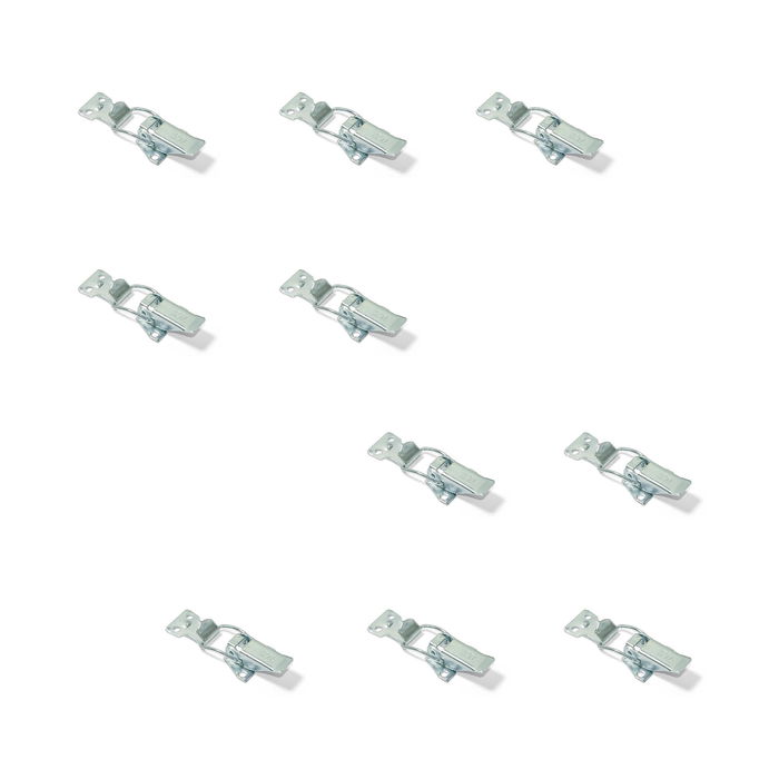 Emuca Lote de 10 cierres de palanca tensor para muebles, Acero, Cincado Emuca Lote de 10 cierres de palanca tensor para muebles, Acero, Cincado