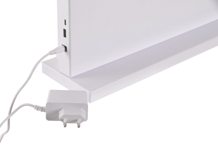 DKD Home Decor Espejo LED de Cristal Blanco con Control Táctil