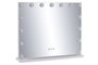 DKD Home Decor Espejo LED de Cristal Blanco con Control Táctil
