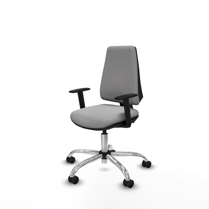 PIQUERAS Y CRESPO Silla de oficina Elche Gris claro con Brazos 1D