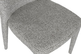 DKD Home Decor Silla Gris Poliéster y Metal 2 Unidades 58 x 87 x 49 cm