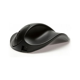 BakkerElkhuizen HandShoeMouse Ratón Ergonómico para Mano Derecha Tamaño Small, Inalámbrico RF, 1000 DPI, Óptico, Negro