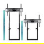 TooQ Soporte Motorizado para TV de Pared y Suelo FSM01-B, Pantallas 55-100 Pulgadas, Hasta 120 kg, Control Remoto, Ajuste de Altura 1015-1765 mm
