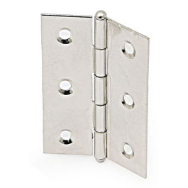 LIM Bisagra Plana Sin Remate VERA SRP Acabado Níquel 40x35 Mm Hierro Para Muebles Carpintería Y Cerrajería Herraje Uso Interior