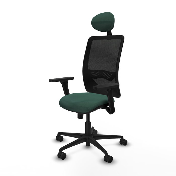 PIQUERAS Y CRESPO Silla de oficina Zulema con mecanismo Sincro, Verde botella y Negro PIQUERAS Y CRESPO Silla de oficina Zulema con mecanismo Sincro, Verde botella y Negro