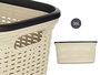 Kipit Cesta Ropa Plástico Rattan Crema 36L 36x25.5x52.5 cm (Set de 12)