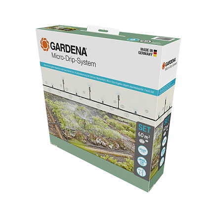 Gardena Micro-Drip-System Set de riego para huertos y parterres de hasta 60 m² (25 m)