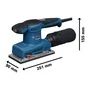 Bosch Professional Lijadora Orbital Profesional GSS 20-18 A - Herramienta Eléctrica 200W - Ref. 0601070101
