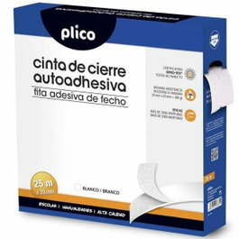 Plico Cinta de cierre autoadhesiva 20mm x 25m Blanco