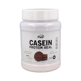 PWD NUTRITION Casein Protein Meal Cookies - Sabor Cookies & Cream Batido Sustitutivo de Comida con Caseína Micelar y Probióticos, 450Gr