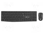 Natec Squid Set de teclado y ratón inalámbricos negro