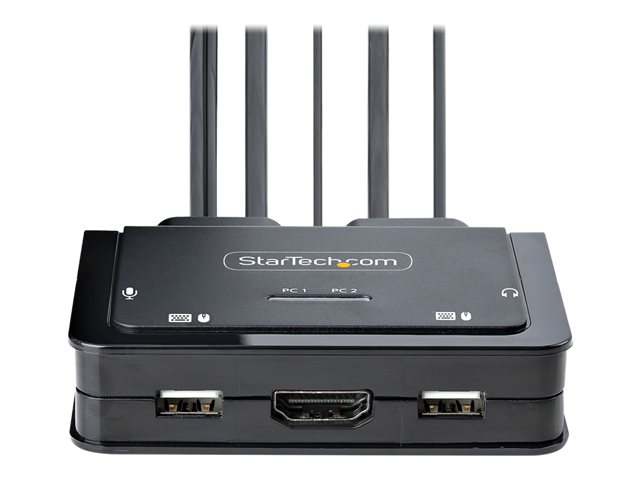 StarTech.com C2-H46-UAC-CBL-KVM Interruptor KVM 4K Ultra HD Negro