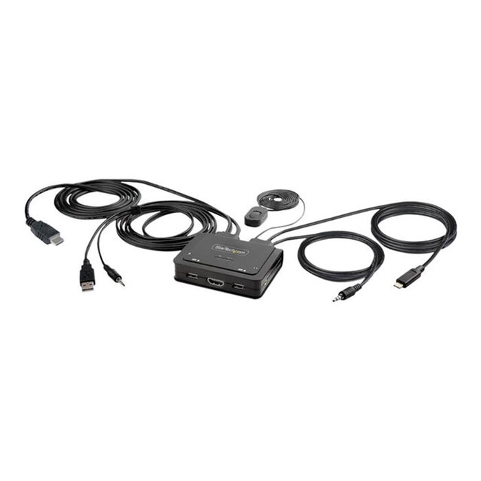 StarTech.com C2-H46-UAC-CBL-KVM Interruptor KVM 4K Ultra HD Negro