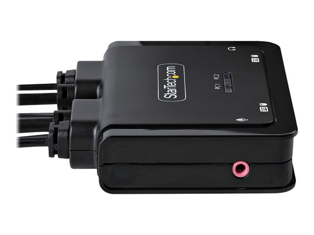 StarTech.com C2-H46-UAC-CBL-KVM Interruptor KVM 4K Ultra HD Negro