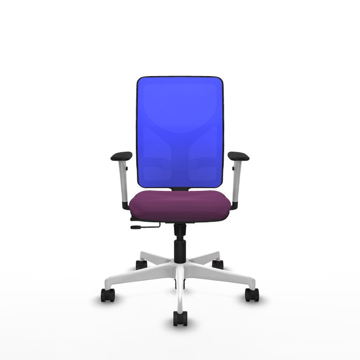 PIQUERAS Y CRESPO Silla de oficina Motilla con mecanismo Sincro/Traslack, Morado y Azul