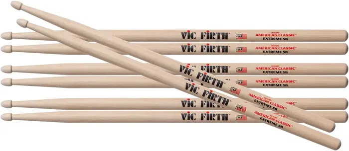 VICFIRTH Baquetas X5B Pack 4x3 (American Classic Extreme) - Hickory Premium 16.5" (41.91 cm) - Cuello Medio VICFIRTH Baquetas X5B Pack 4x3 (American Classic Extreme) - Hickory Premium 16.5" (41.91 cm) - Cuello Medio