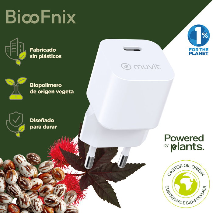 Muvit For Change Cargador de Pared BiooFnix 20W USB-C MCACC0048