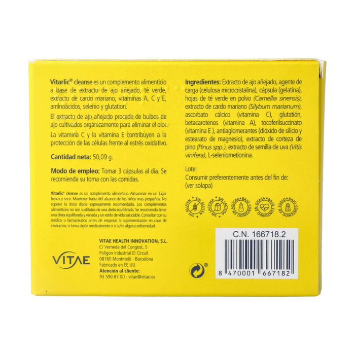 Vitae Vitarlic Cleanse 90 cápsulas