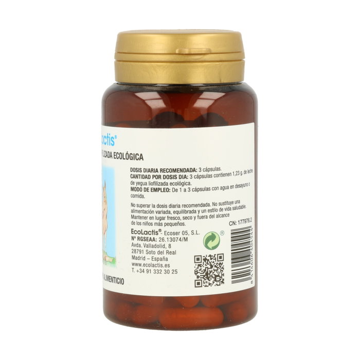 Ecolactis Leche de Yegua Liofilizada Eco 90 Cápsulas Ecolactis Leche de Yegua Liofilizada Eco 90 Cápsulas