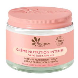 FLEURANCE NATURE Crema Nutrición Intensa con Aloe Vera Bio 50 ml - Para Pieles Secas, Hidratante y Calmante