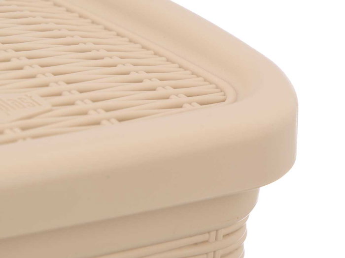 Stefanplast Papelera Elegance Pequeña 6L Crema 20.5 x 20.5 x 27.5 cm (Set de 6)