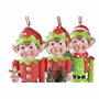 DKD Home Decor Decoración Colgante de Resina Elfo Rojo y Verde