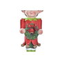 DKD Home Decor Decoración Colgante de Resina Elfo Rojo y Verde