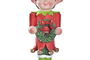 DKD Home Decor Colgante Navidad Tradicional Resina Rojo Verde Elfo 4 x 14 x 5 cm (3 Unidades)