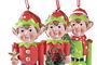 DKD Home Decor Colgante Navidad Tradicional Resina Rojo Verde Elfo 4 x 14 x 5 cm (3 Unidades)