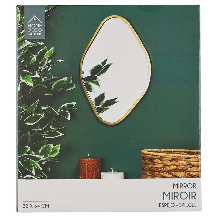 Home Deco Factory Espejo Rombo Lounge Dorado 34x25 cm Home Deco Factory Espejo Rombo Lounge Dorado 34x25 cm