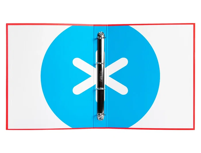 Antartik Carpeta de anillas A4 4/25 mm Roja