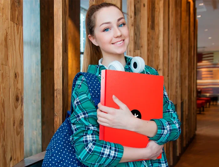 Antartik Carpeta de anillas A4 4/25 mm Roja