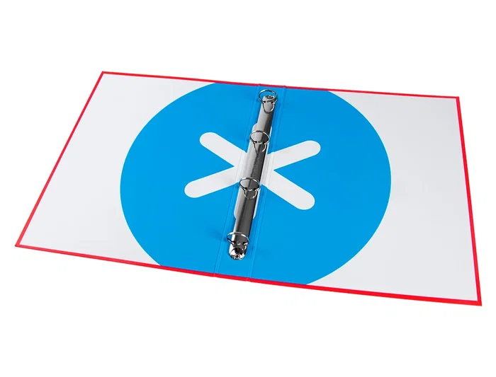 Antartik Carpeta de anillas A4 4/25 mm Roja