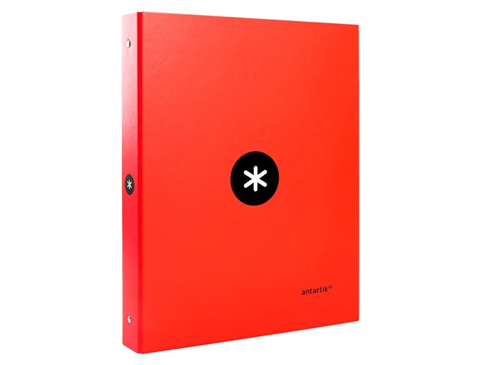 Antartik Carpeta de anillas A4 4/25 mm Roja