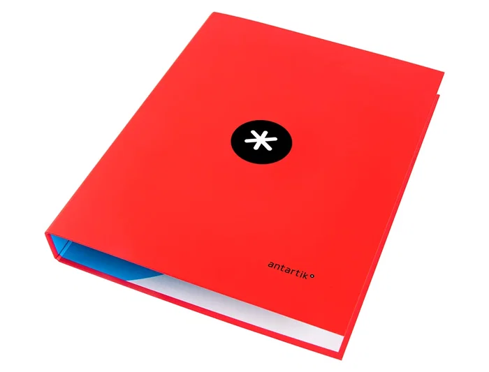 Antartik Carpeta de anillas A4 4/25 mm Roja