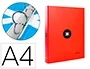 Antartik Carpeta de anillas A4 4/25 mm Roja