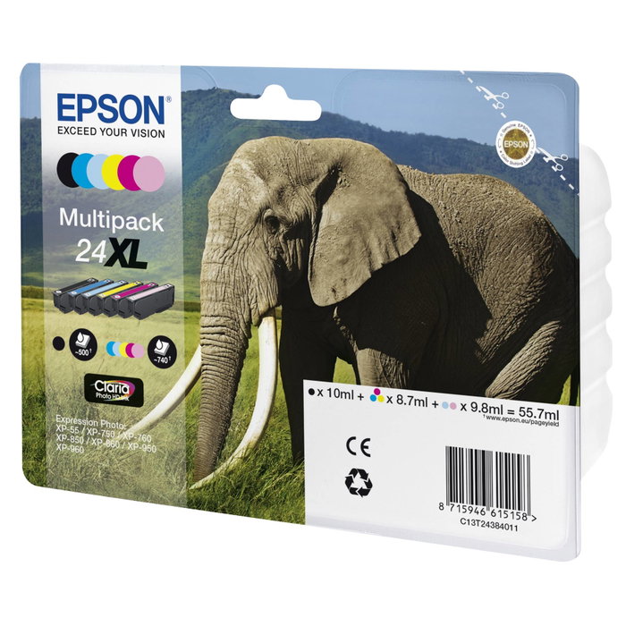 Epson Multipack de Tinta 24XL Claria Photo HD 6 Colores C13T24384011
