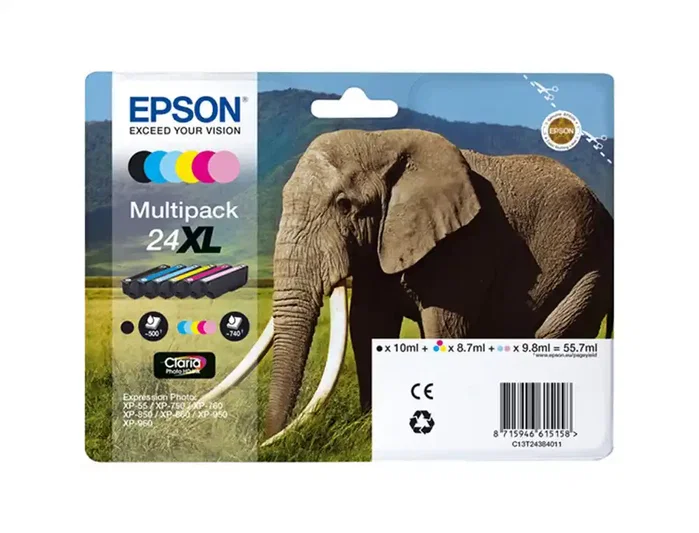 Epson Multipack Claria Photo HD 24XL 6 Colores C13T24384011 Epson Multipack Claria Photo HD 24XL 6 Colores C13T24384011