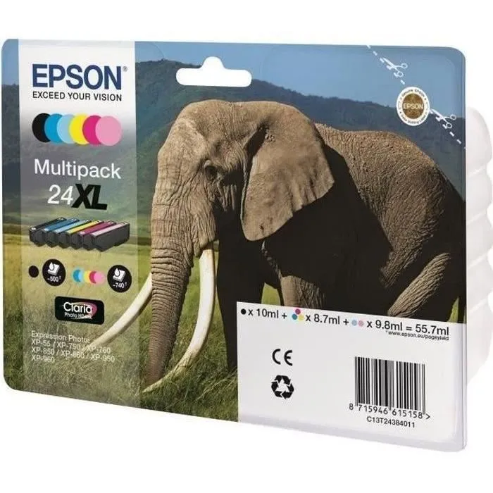 Epson Multipack Claria Photo HD 24XL 6 Colores C13T24384011 Epson Multipack Claria Photo HD 24XL 6 Colores C13T24384011