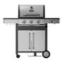 Black+Decker BXOG12950E Barbacoa de Gas con 4 Quemadores, Encendido Automático, Parrilla de Hierro Fundido, Tapa con Termómetro, Ruedas - 126 x 58 x 118.5 cm
