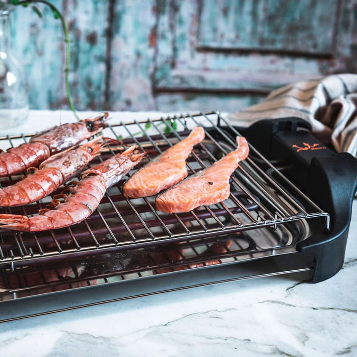 Jata Barbacoa Eléctrica Sin Humo Ni Olores 34X24Cm 2400W Negra BQ101