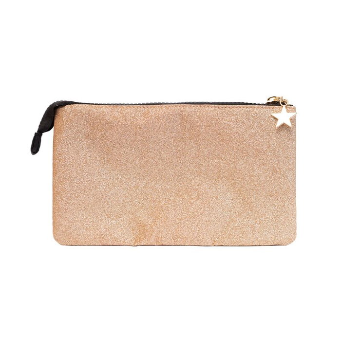 ERIK Portatodo triple Glitter Let Your Heart Be Your Compass 21x12x3,5cm de poliéster y PU ERIK Portatodo triple Glitter Let Your Heart Be Your Compass 21x12x3,5cm de poliéster y PU